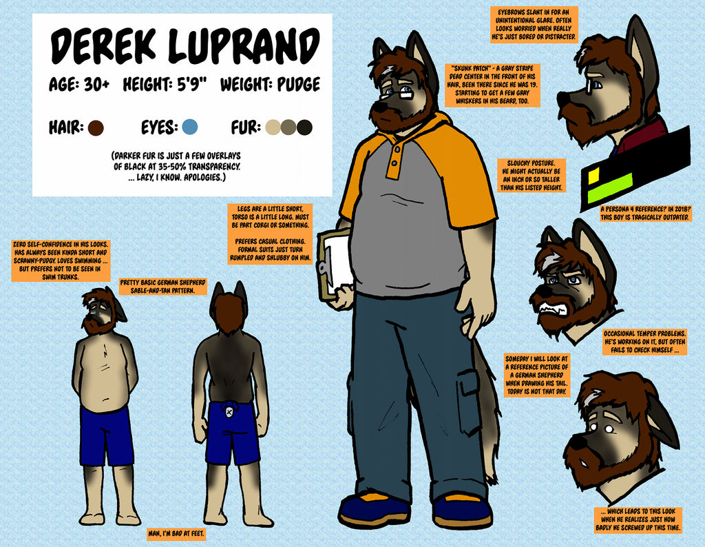 Derek Luprand ref sheet by Luprand