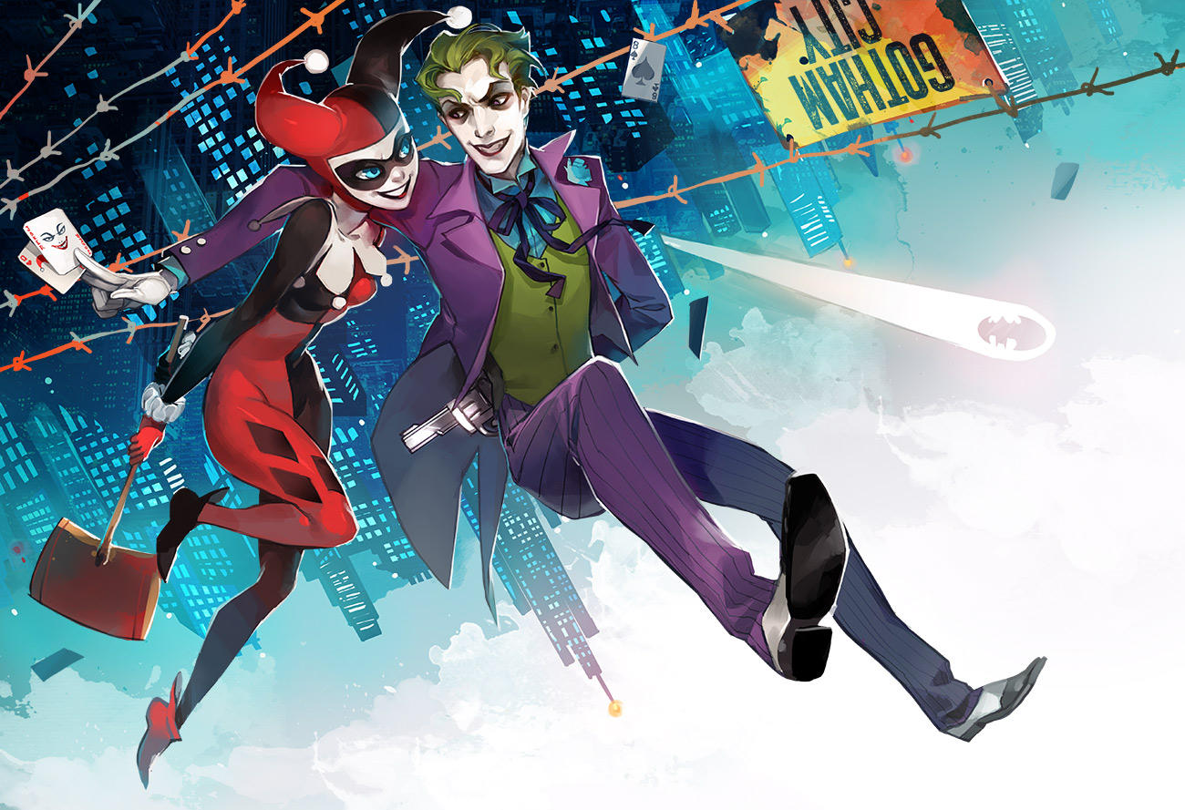 Joker and Harley by fayrenpickpocket