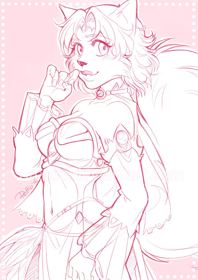 Commission sketch - Kittizak by Prettio