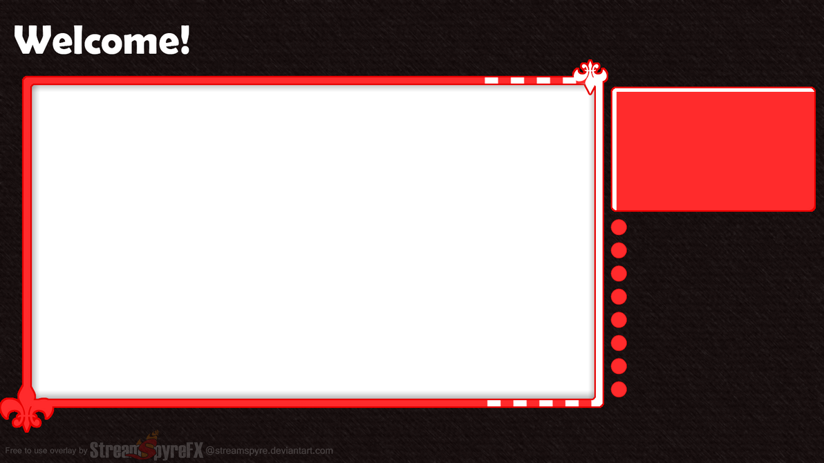 FleurDeLis Stream Overlay (Red) by StreamSpyre on DeviantArt