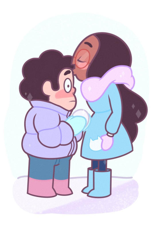 I did a connverse doodle. Tbh Connie should've given Steven a kiss like Garnet did