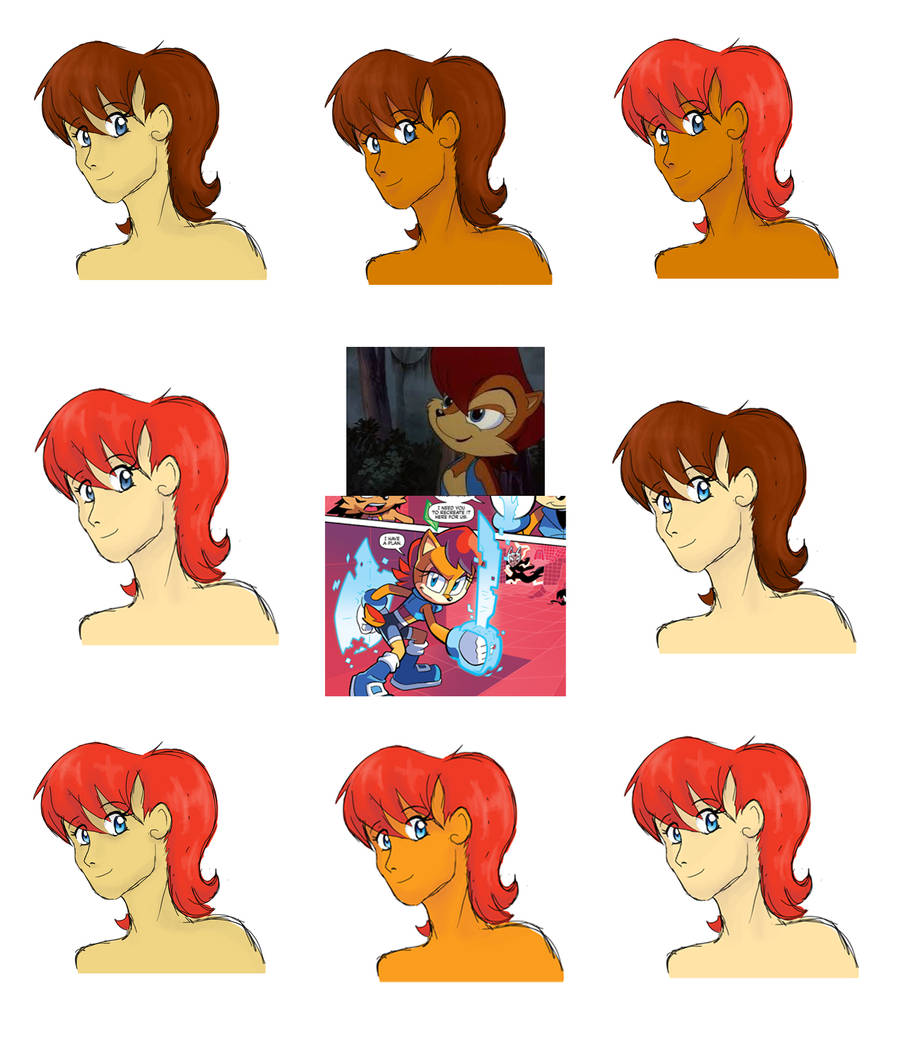Sally hair, eyes, and skin color examples by SonicMiku on DeviantArt