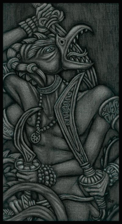 Avian Species in Bas-relief by tekelili