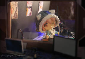 Super Sonico in a Music Studio by kixkillradio