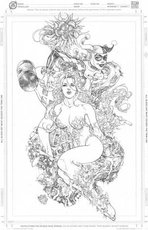 Poison Ivy Harley Quinn BW by harveytolibao Poison Ivy Harley Quinn BW by harveytolibao