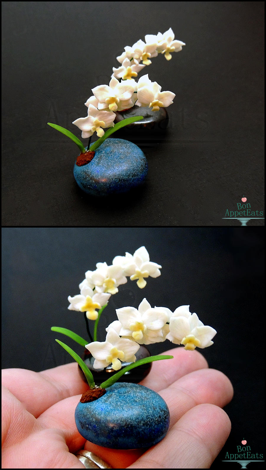 Mother's Day Gifts - Miniature Orchid Pots by PepperTreeArt