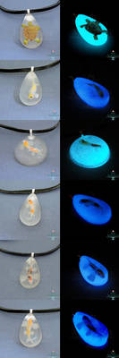 Koi Glow Necklaces by PepperTreeArt