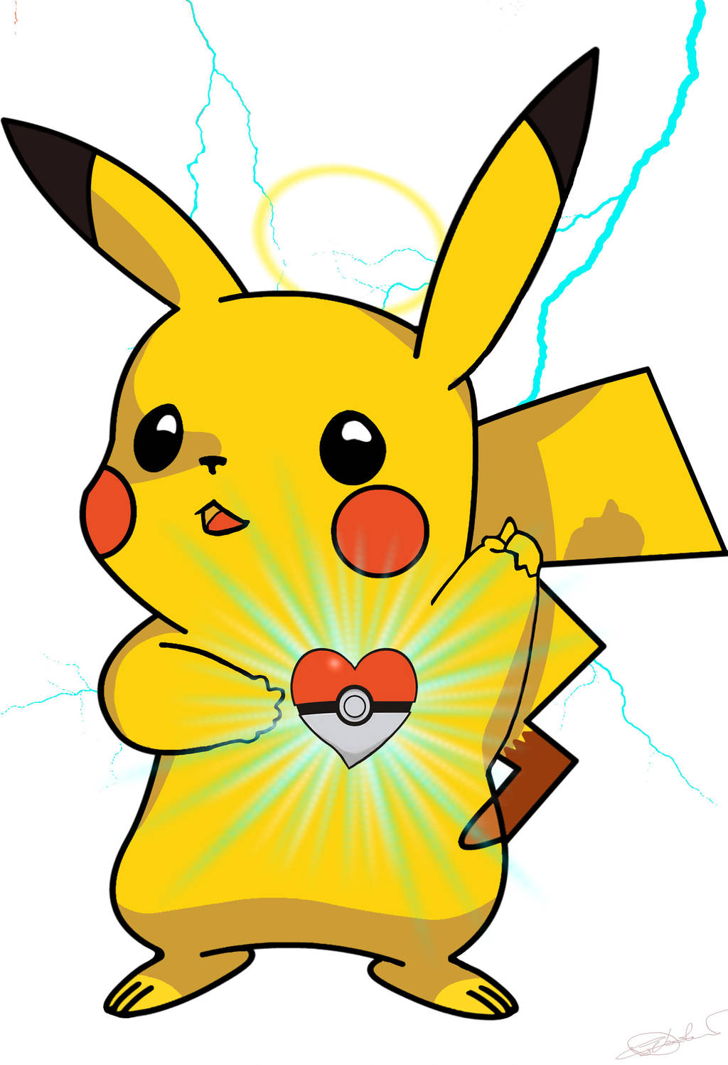 Pikachu Sacred Heart by Caen-N