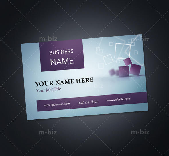 Single Sided Business Card by m-biz