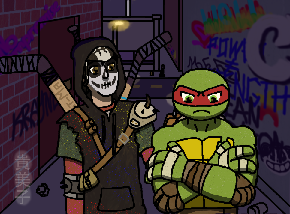 Casey and Raph by FadedShadowFox