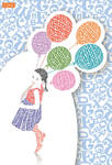 girl and baloons by cooldesignvn