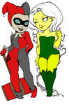 Color Test Pass 1 of Harley and Ivy by thewolfkin
