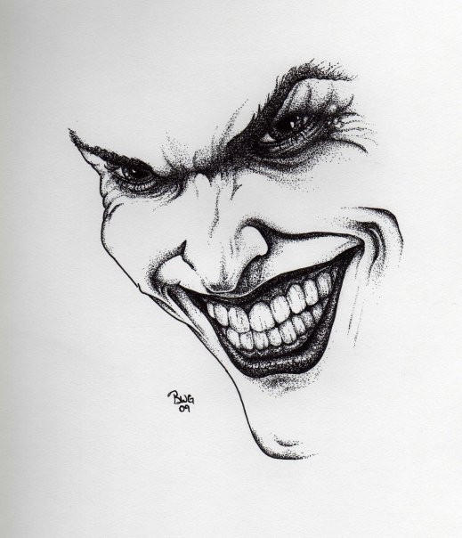 Joker drawing by GrayWolfcg on DeviantArt