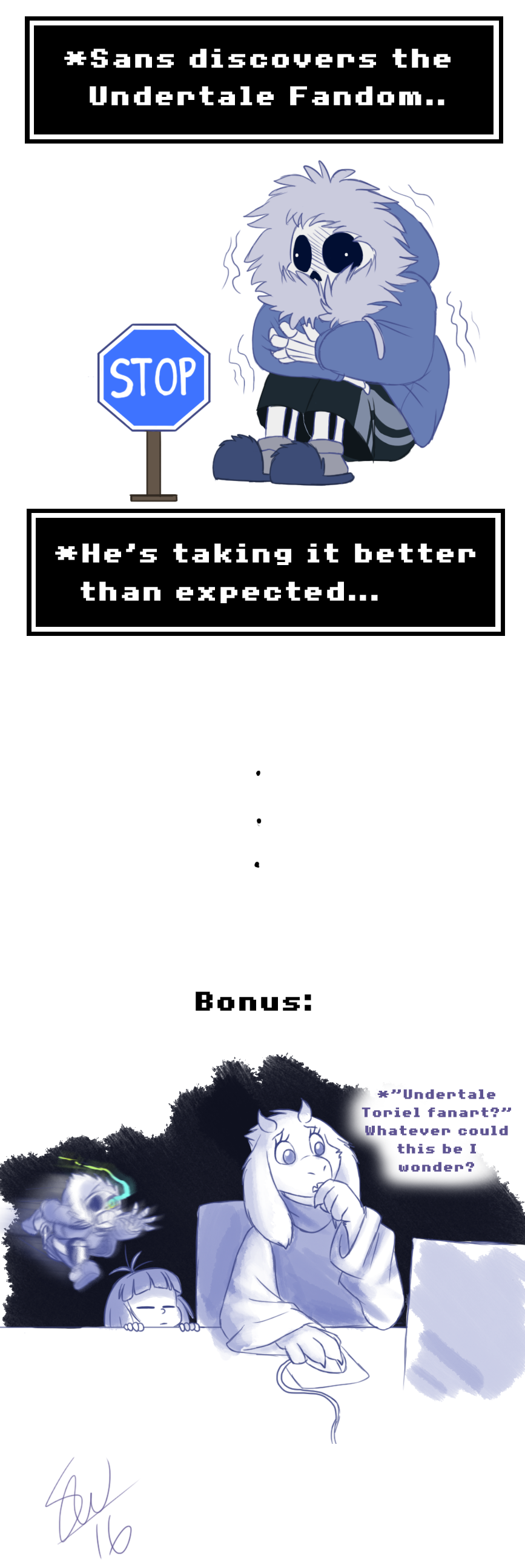 Sans Discovers the Undertale Fandom by TC-96