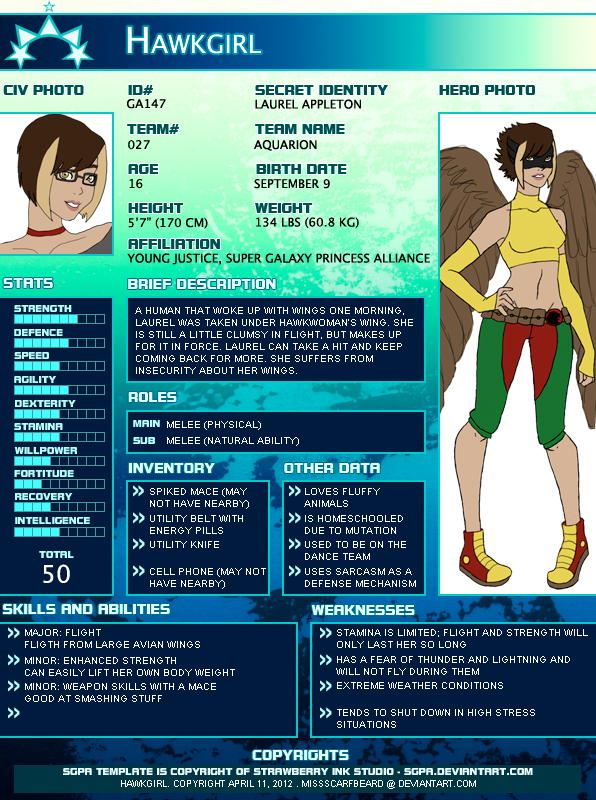 Hawkgirl by MissScarfbeard
