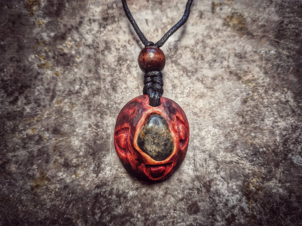 Avocado Seed Necklace by JenniBeeMine