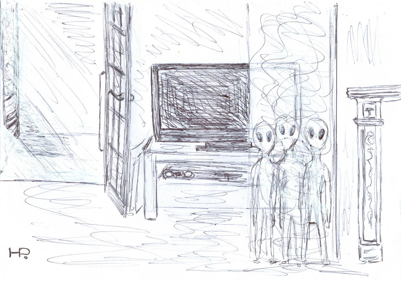 August 2016 Abduction Sketch by MyAlienAbductionArt