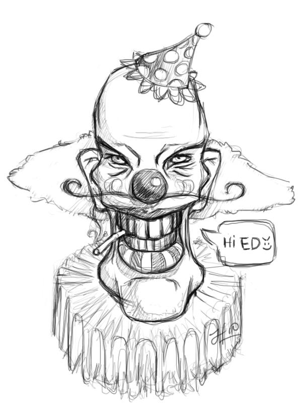 Drawing: Scary Clown by jinnybear on DeviantArt