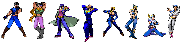 My base roster concept for an Arcsys JoJo fighting game (Sorry for low  quality) : r/StardustCrusaders