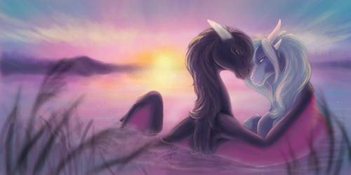 Gift: Evening Lake by Samantha-dragon