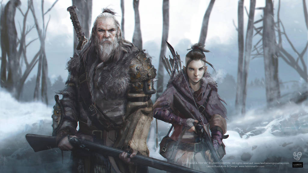 Ot'twae and Teh'ya by LaminIllustration