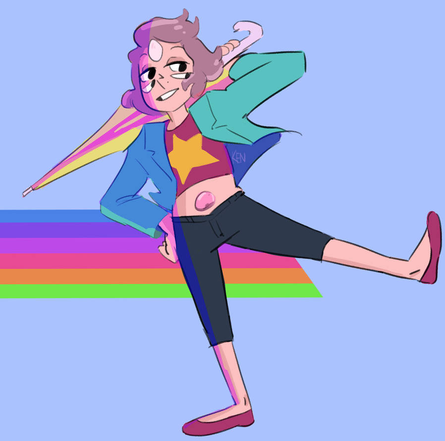 That Steven Universe special was so fucking cool, but my favorite part from it was when Rainbow Quartz 2.0 appeared