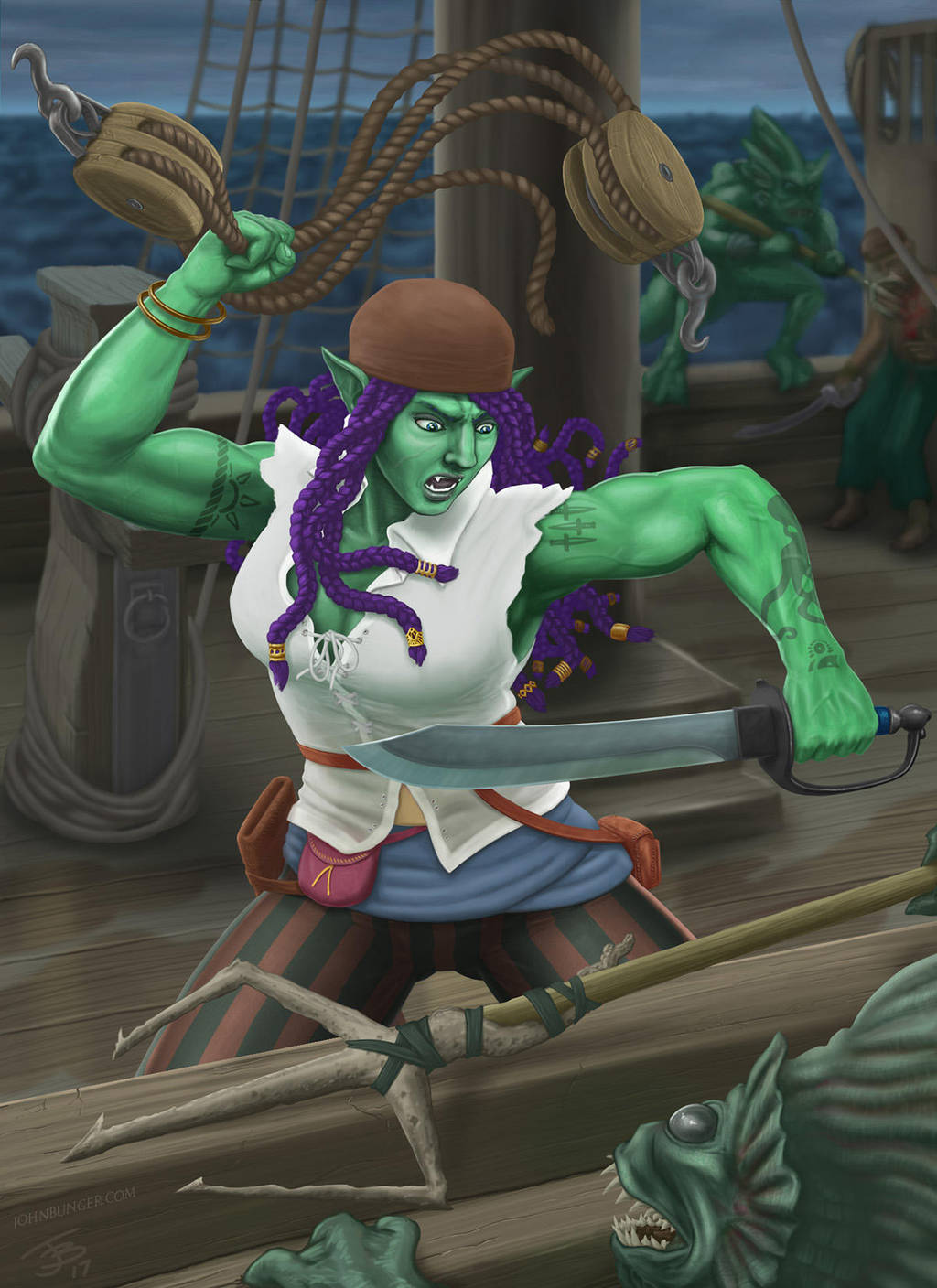 Half-Orc Deckfighter - for Wayfinder 17 by BungZ