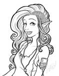 Coloring Book Preview: Modern Elf 1 by Miserie