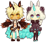 OCs -- Ceros and Seine by onisuu