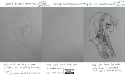 my pencil drawing process by onisuu