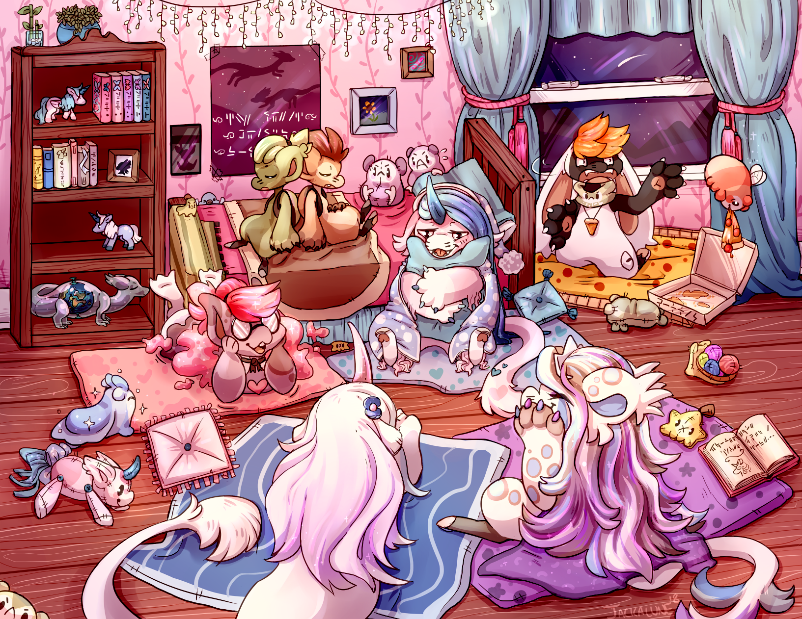 DTA: Comfy Sleepover by Jackalune