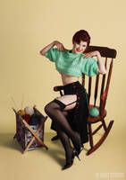 Knitting Pin-up by shanna-jones