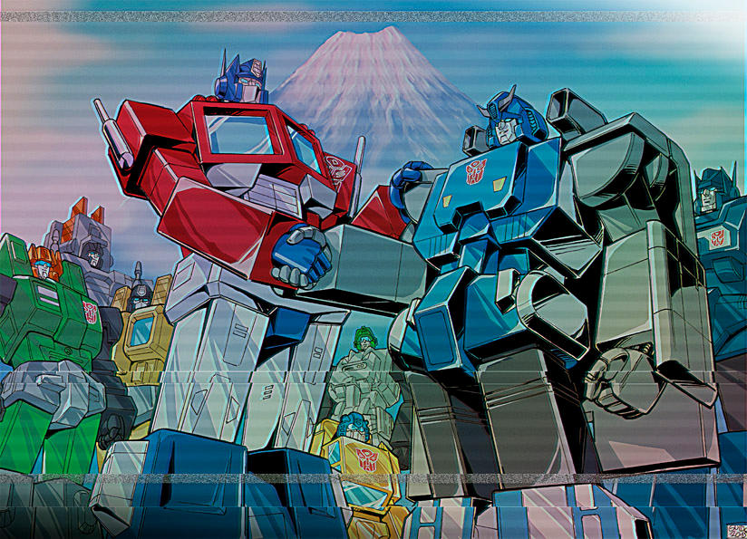 When Optimus met the Trainbots by GuidoGuidi
