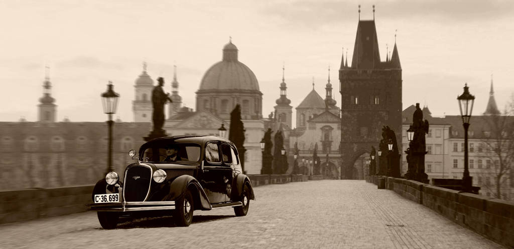 2bx Skoda Superb Prague bridge 1 sepia-7-15 by barbaria1 2bx Skoda Superb Prague bridge 1 sepia-7-15 by barbaria1