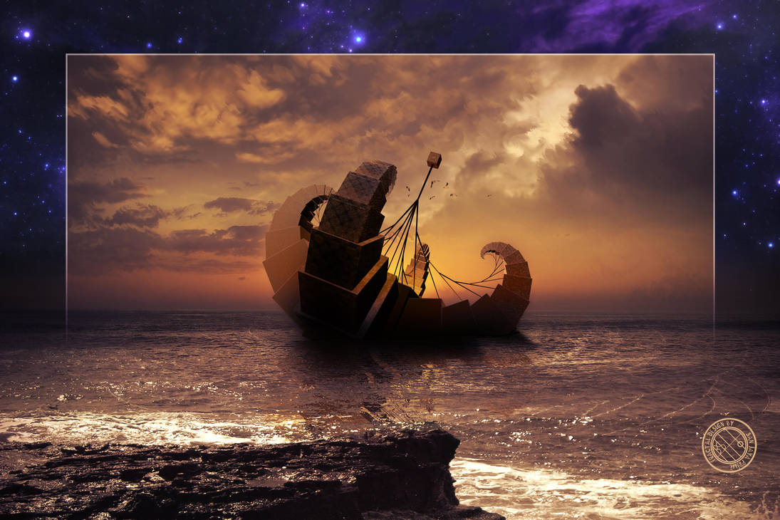Steampunk Fractal - A Ship for All Destinations by jayaprime