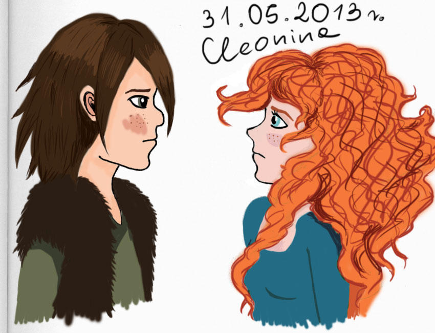 Merida i Czkawka by cleonina