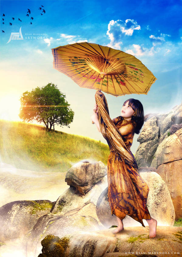 Child With Umbrella by ryan-mahendra