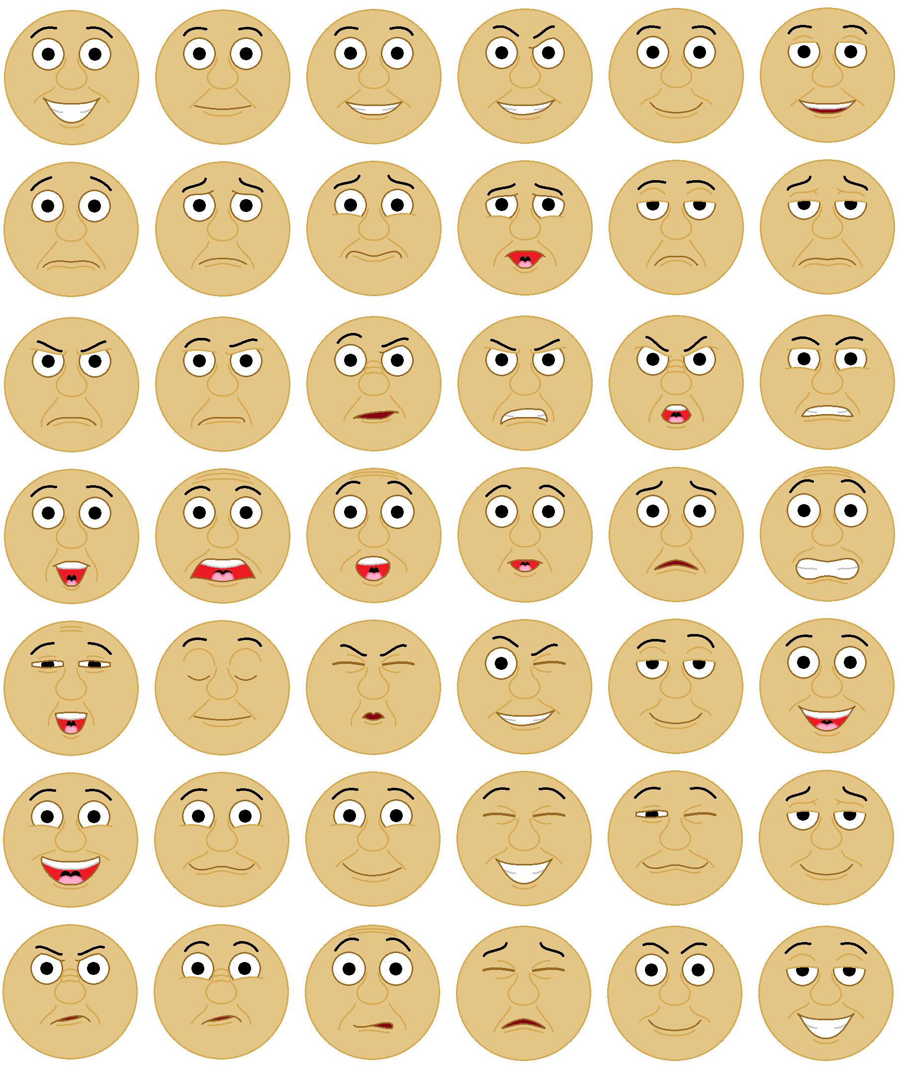 Thomas Faces (Digital) by TrainsAndCartoons on DeviantArt