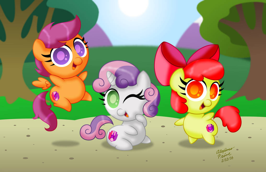 chibi_ponies___cutie_mark_crusaders_by_a