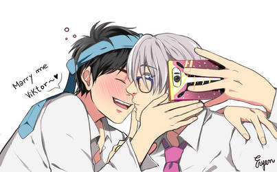 Drunk Yuuri by EryenArt