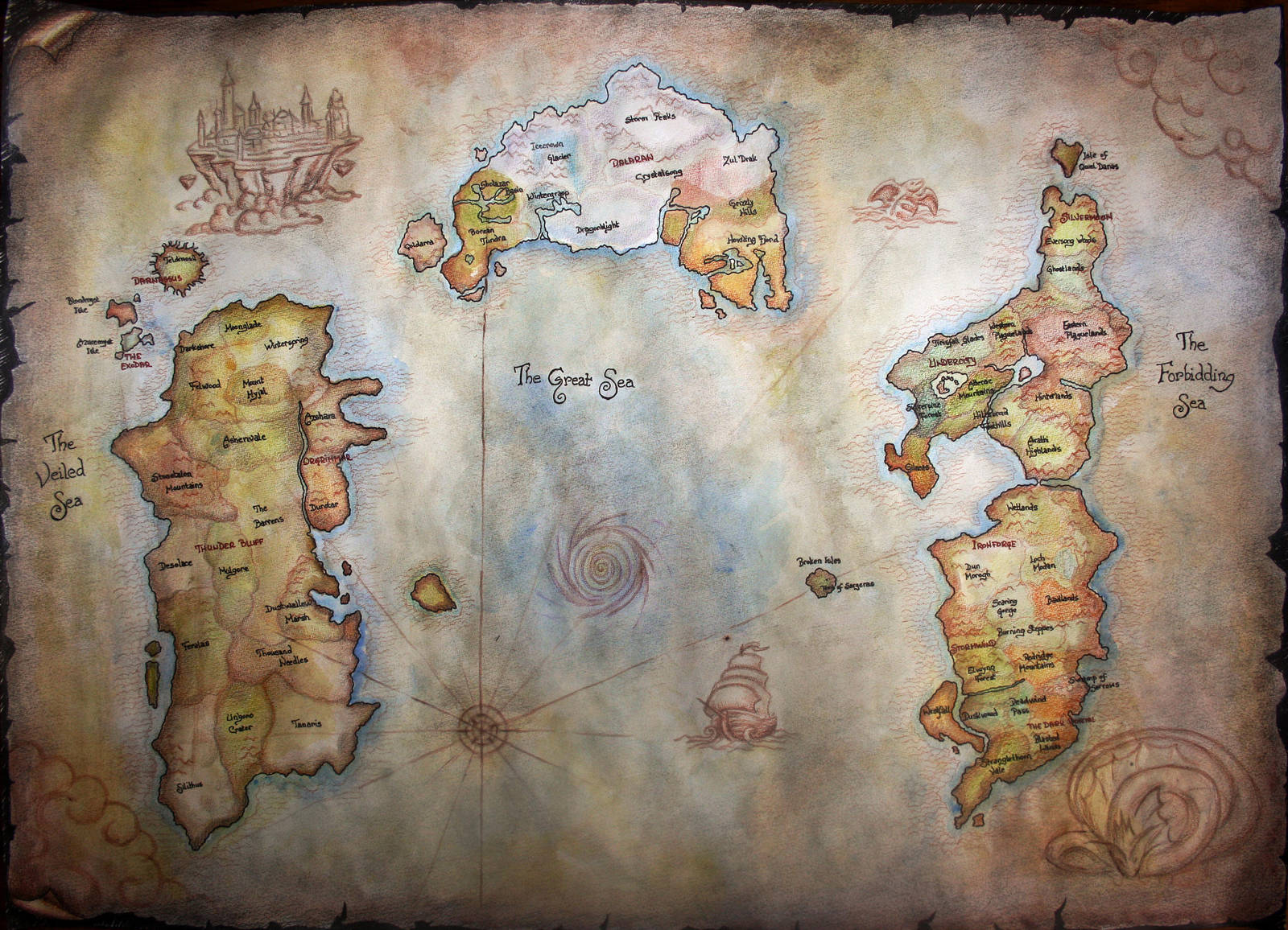 World Of Warcraft Map By HelevornArt On DeviantArt