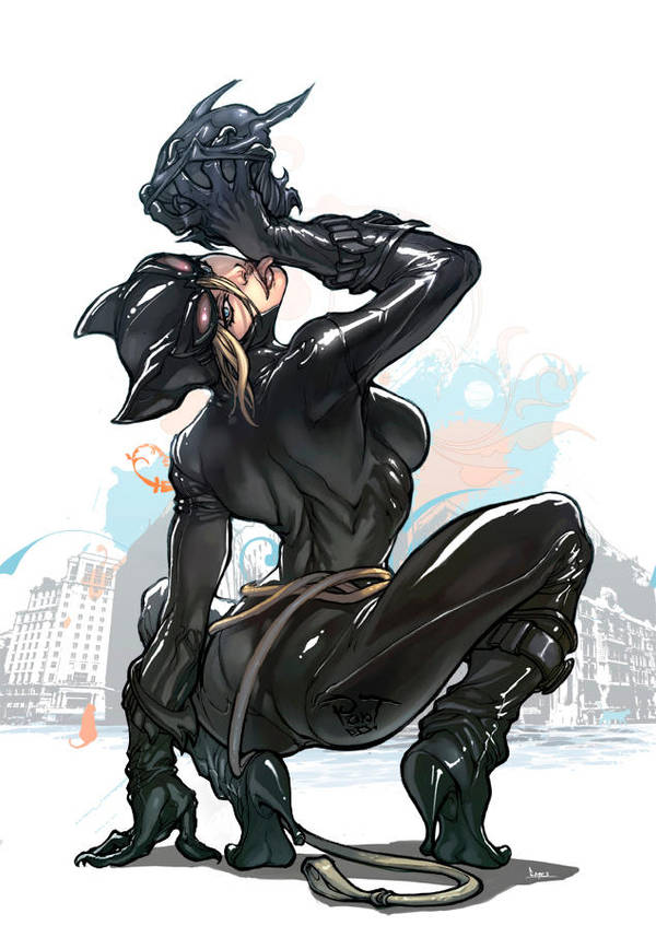 Catwoman in white by pant