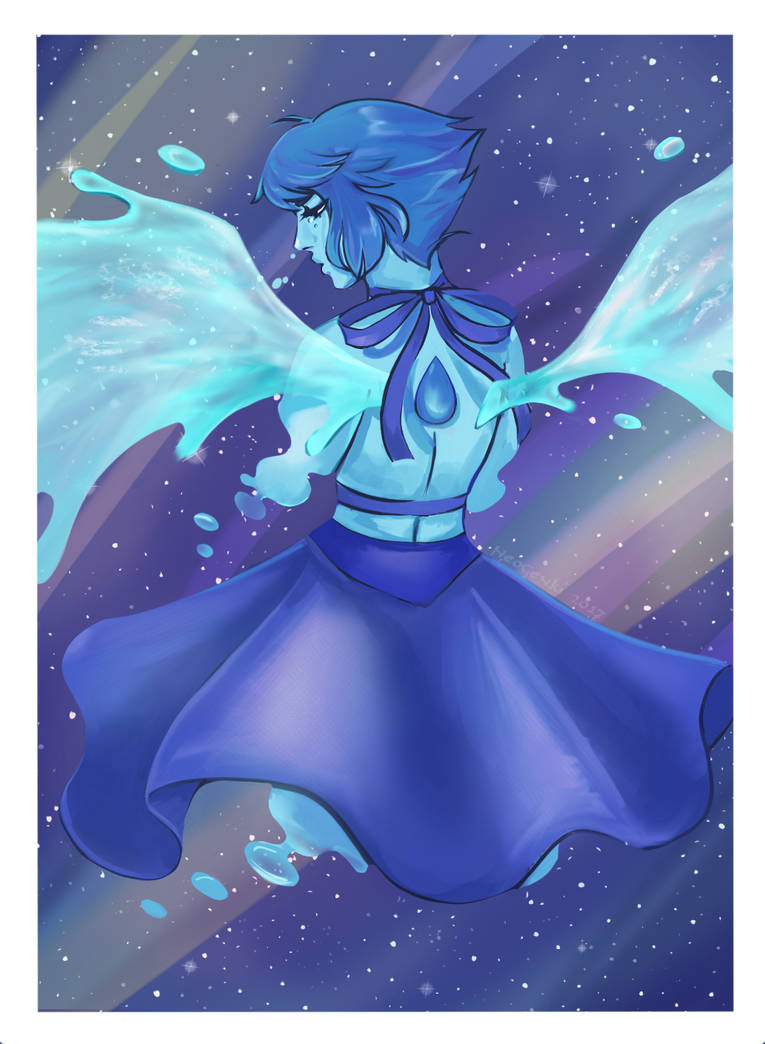 "Running away from your problems is a race that you'll never win"     Lapis print from 2017 that I'll probably touch up & reuse later for BCC and AX again next year. tho I was ma...