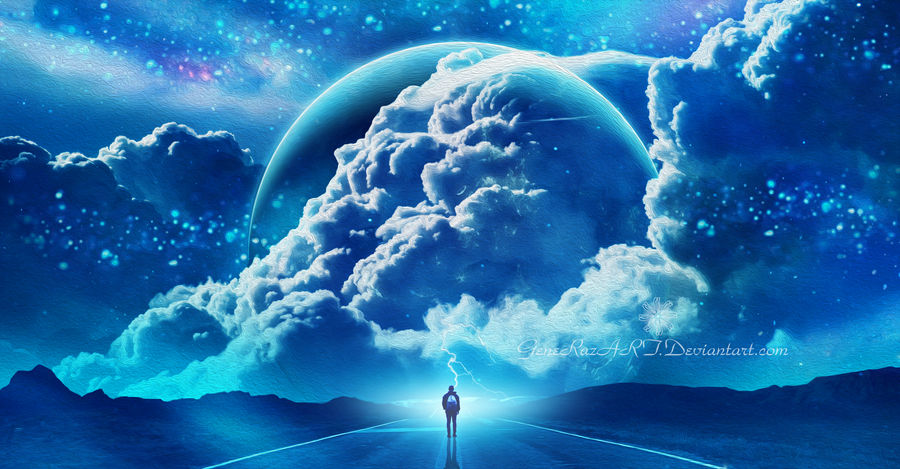 Between the clouds by Ellysiumn