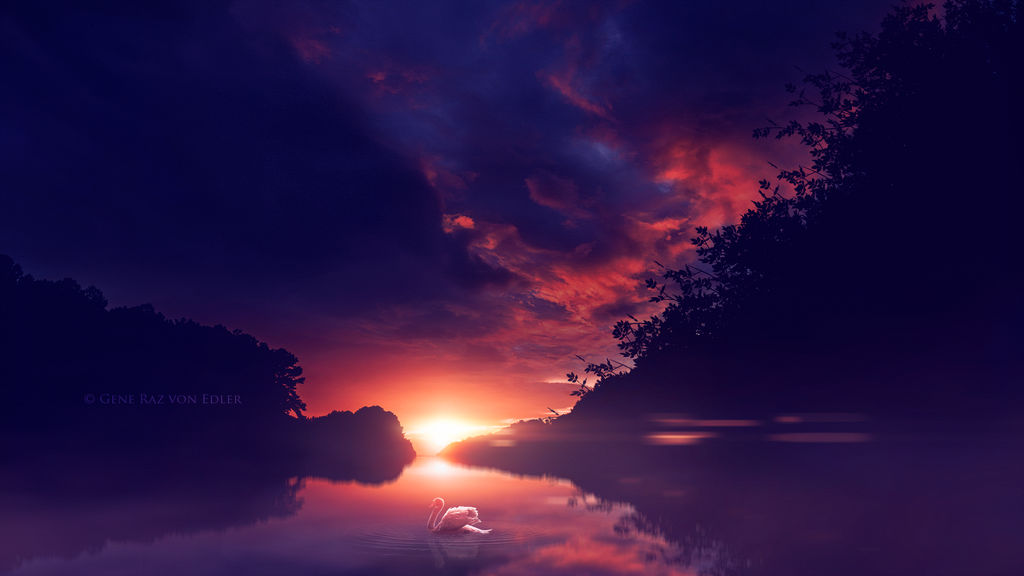 Mystic sunset by Ellysiumn