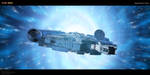 Hyperspaced Falcon by Joran-Belar