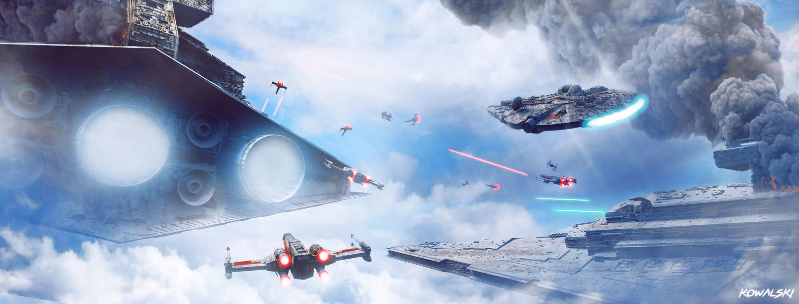 Star Wars - Epic Sky Battle by Dylan-Kowalski