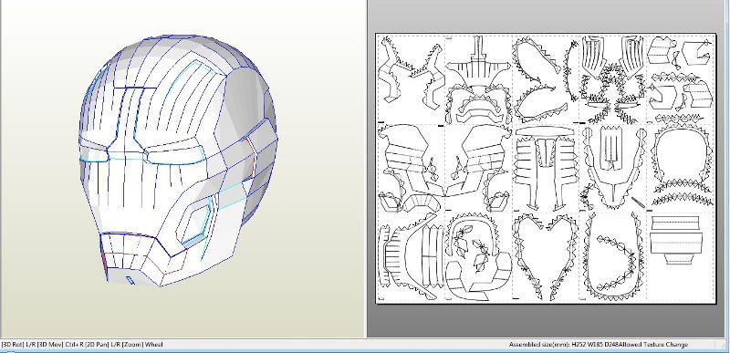 Iron Man Helmet Mark 43 42 pepakura by Gimpe