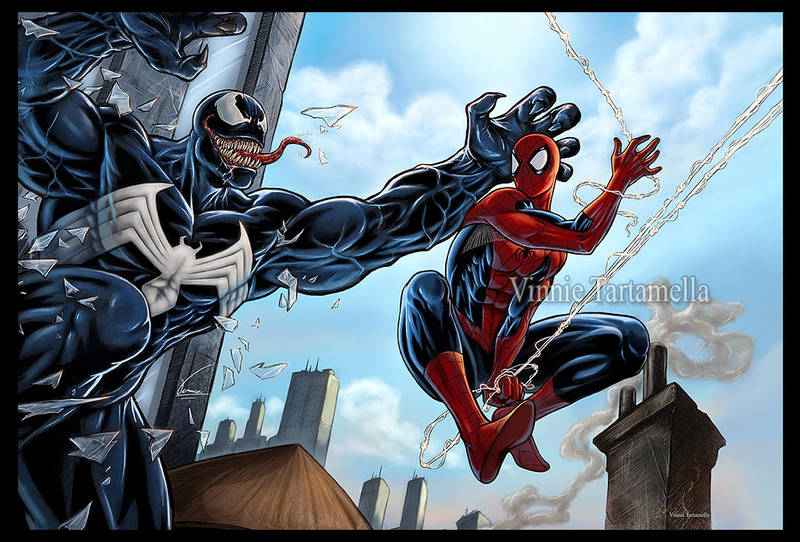 Spiderman Venom color by VinRoc Spiderman Venom color by VinRoc