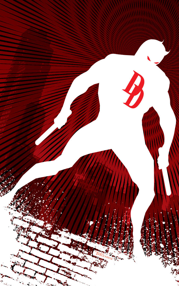White DareDevil by artist Tom Kelly by TomKellyART